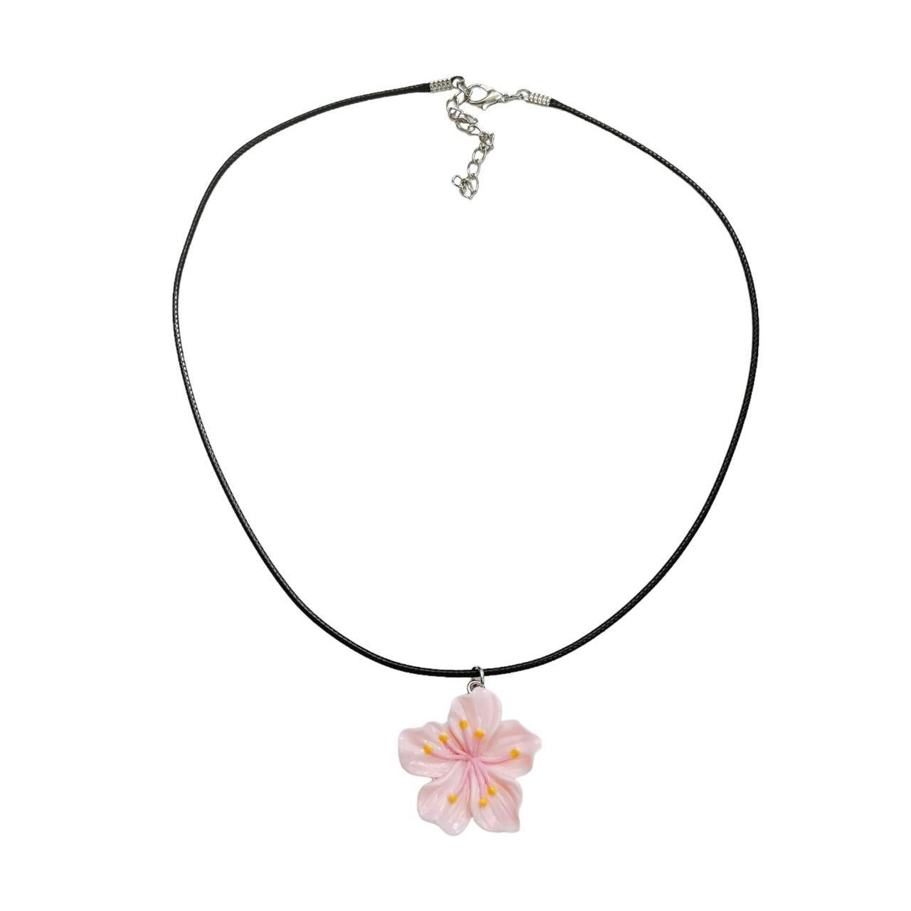 Pink Flower Necklace