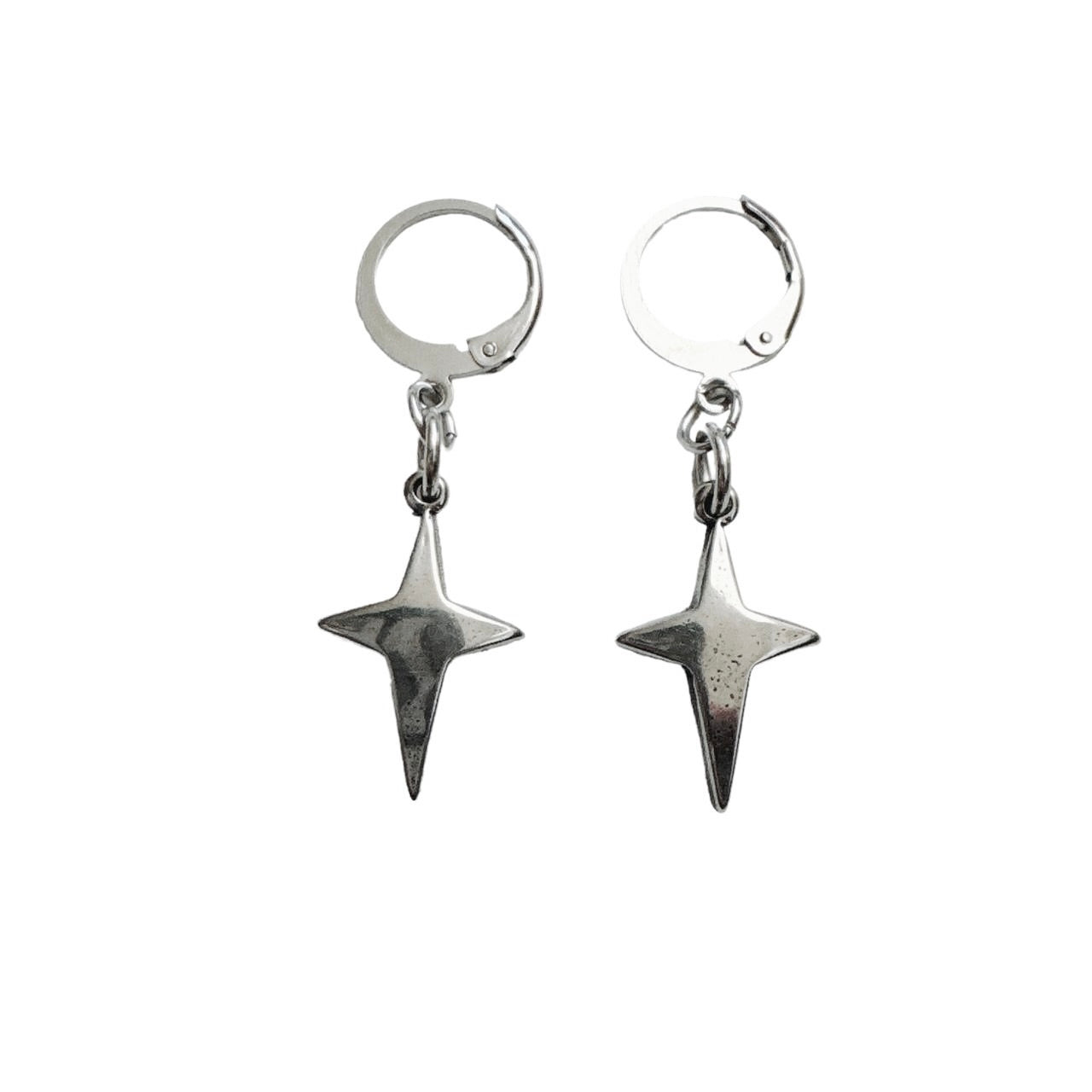 Silver Star Sparkle Earrings