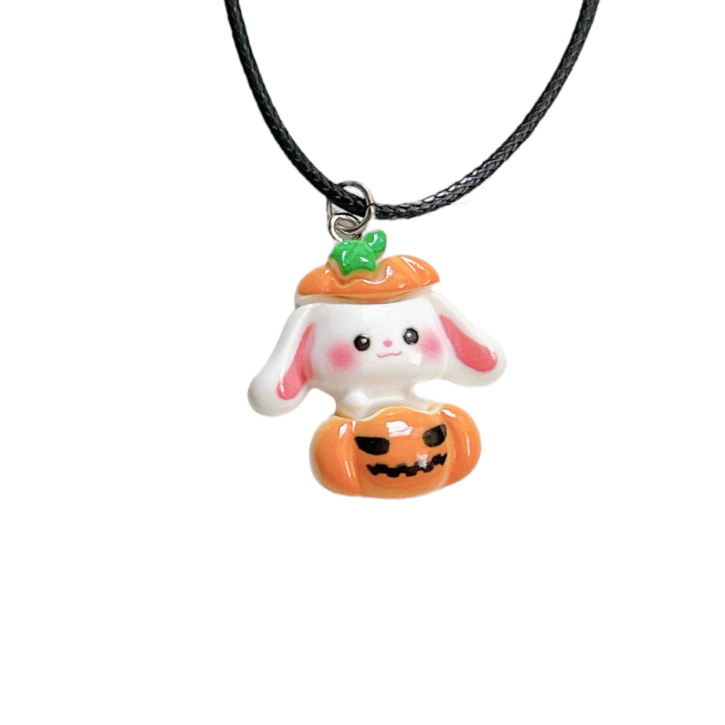 Pumpkin Bunny Cord Necklace