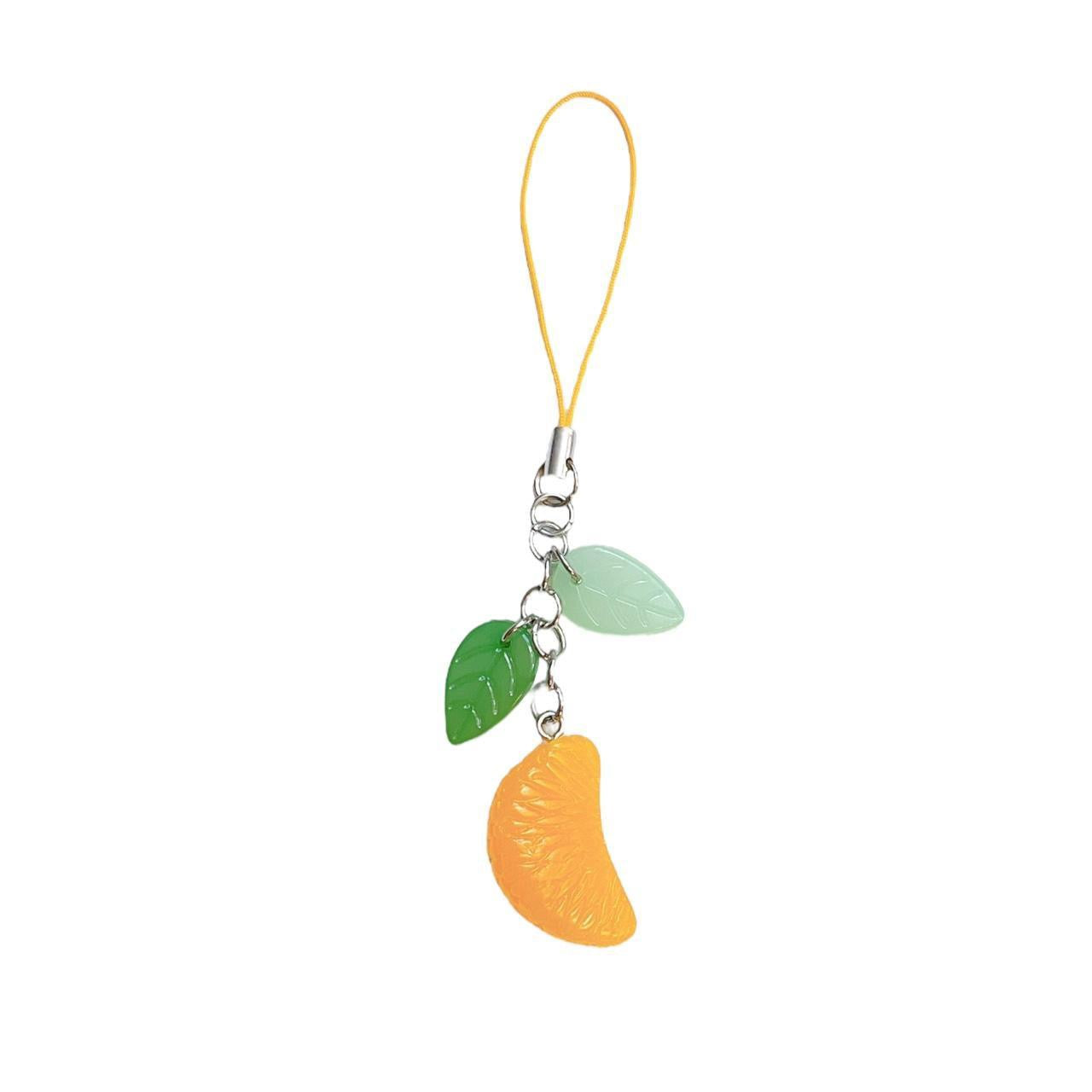 Tangerine Slice Phone Charm