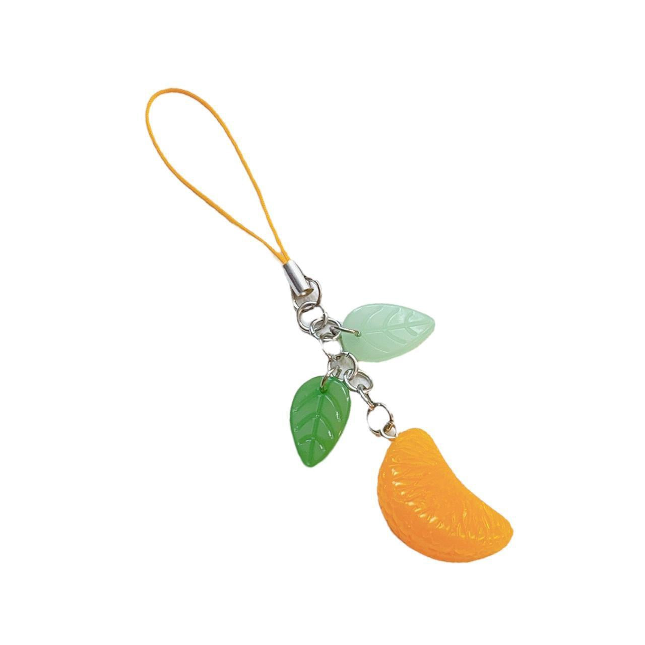 Tangerine Slice Phone Charm