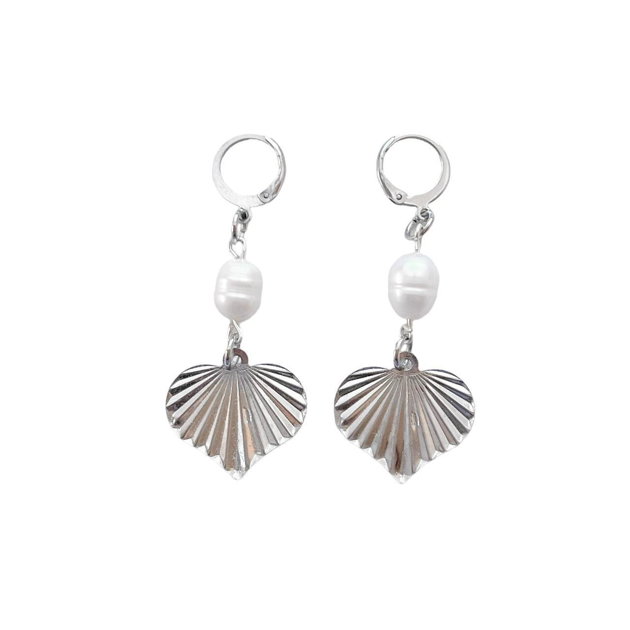 Shell Heart Earrings