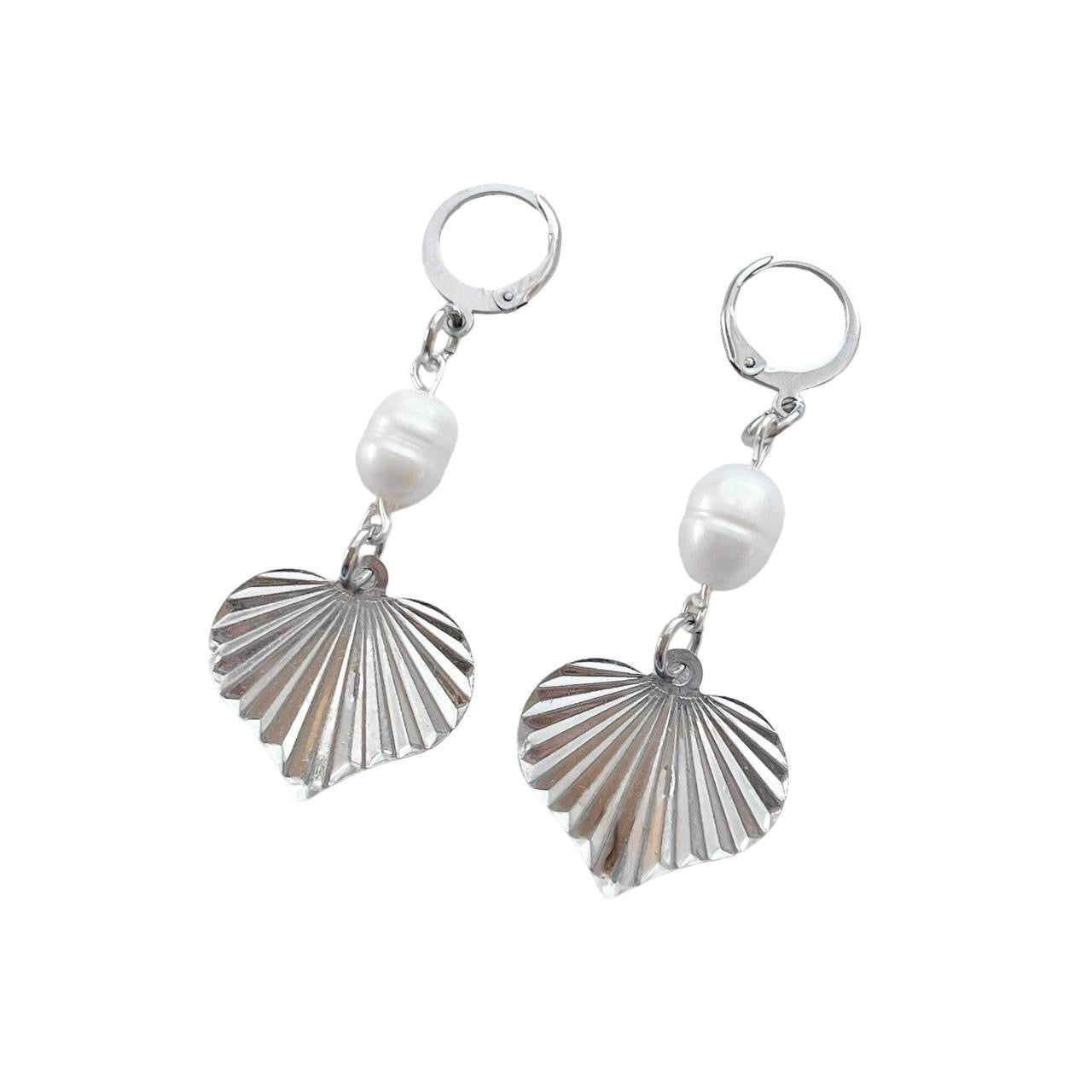 Shell Heart Earrings