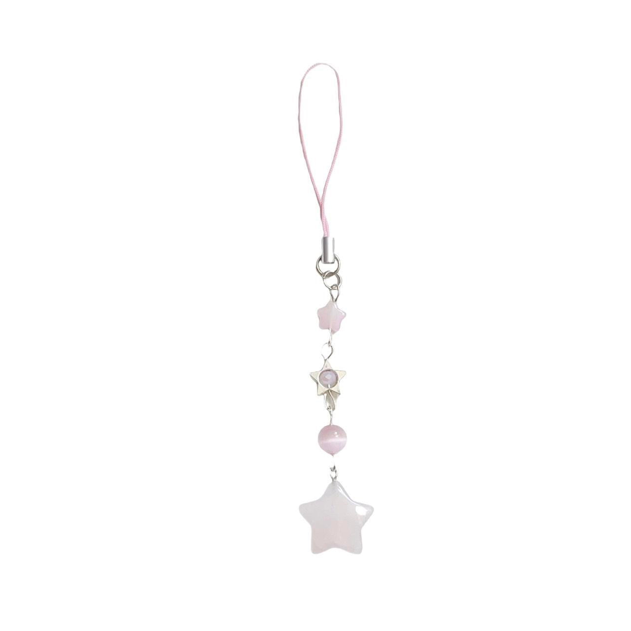 Pink Star Phone Charm