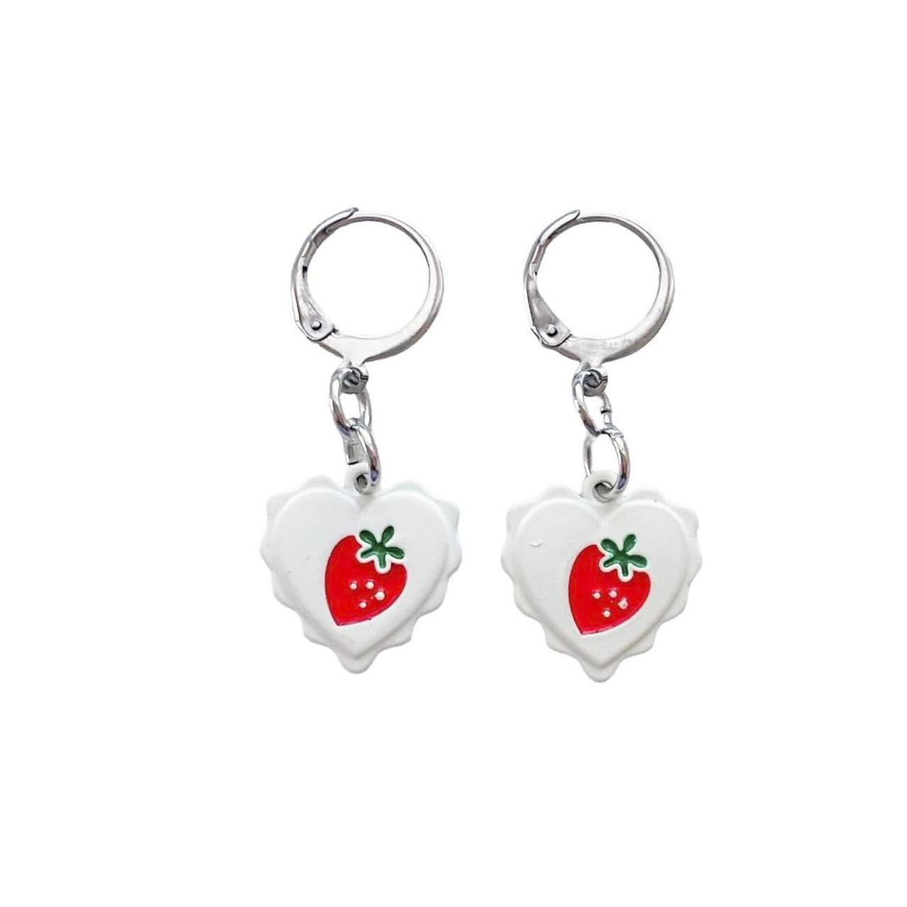 Strawberry Heart Earrings