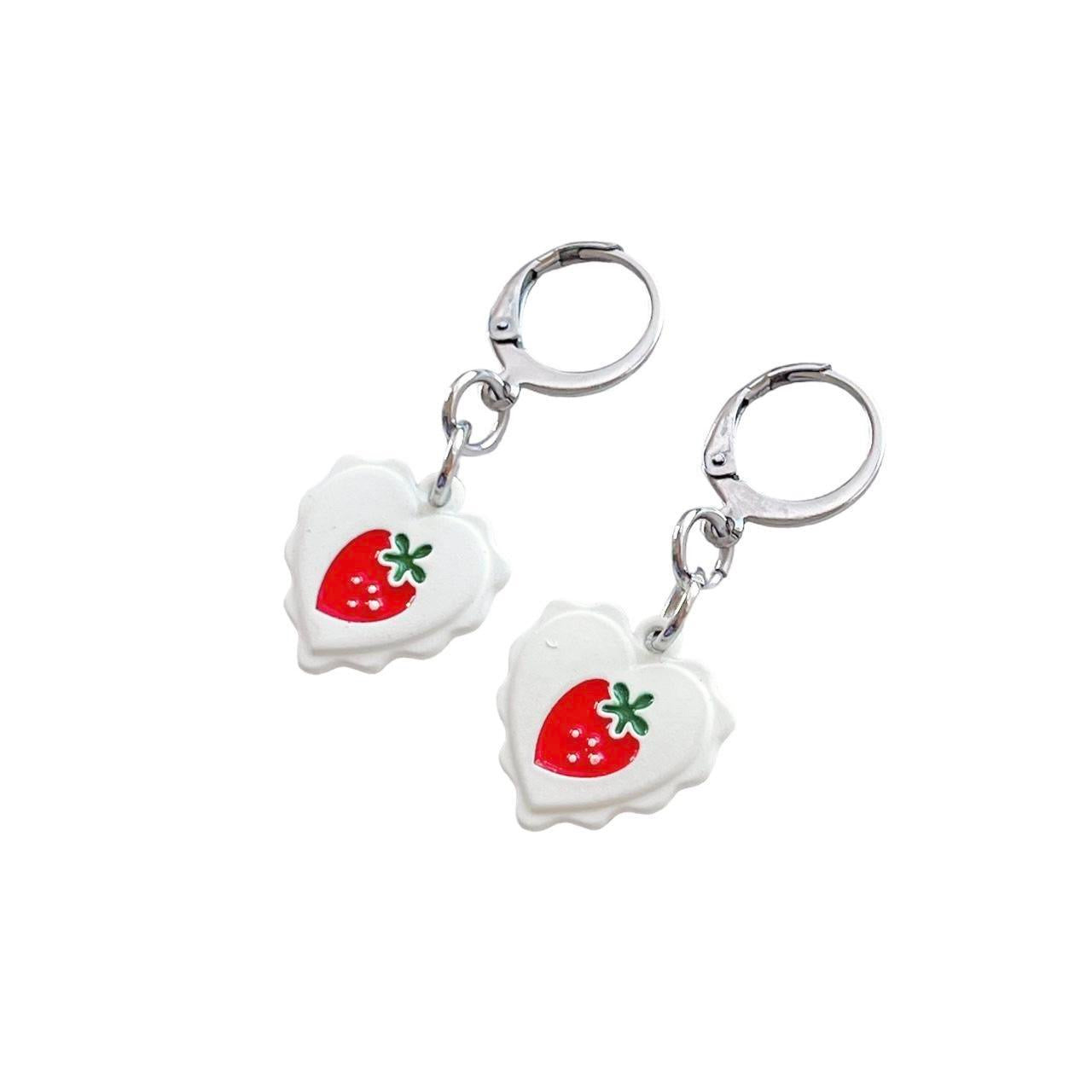 Strawberry Heart Earrings