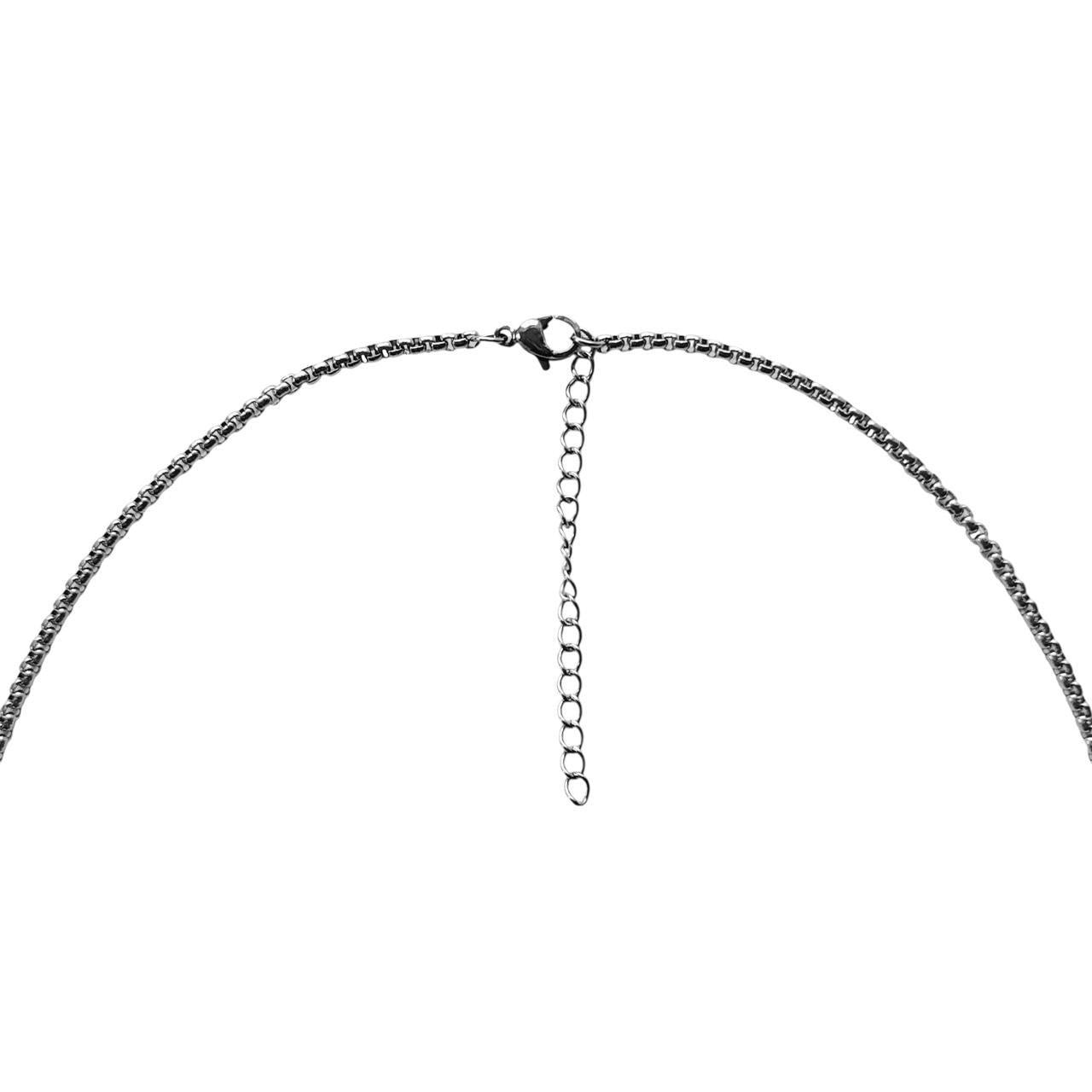 silver double spiral necklace