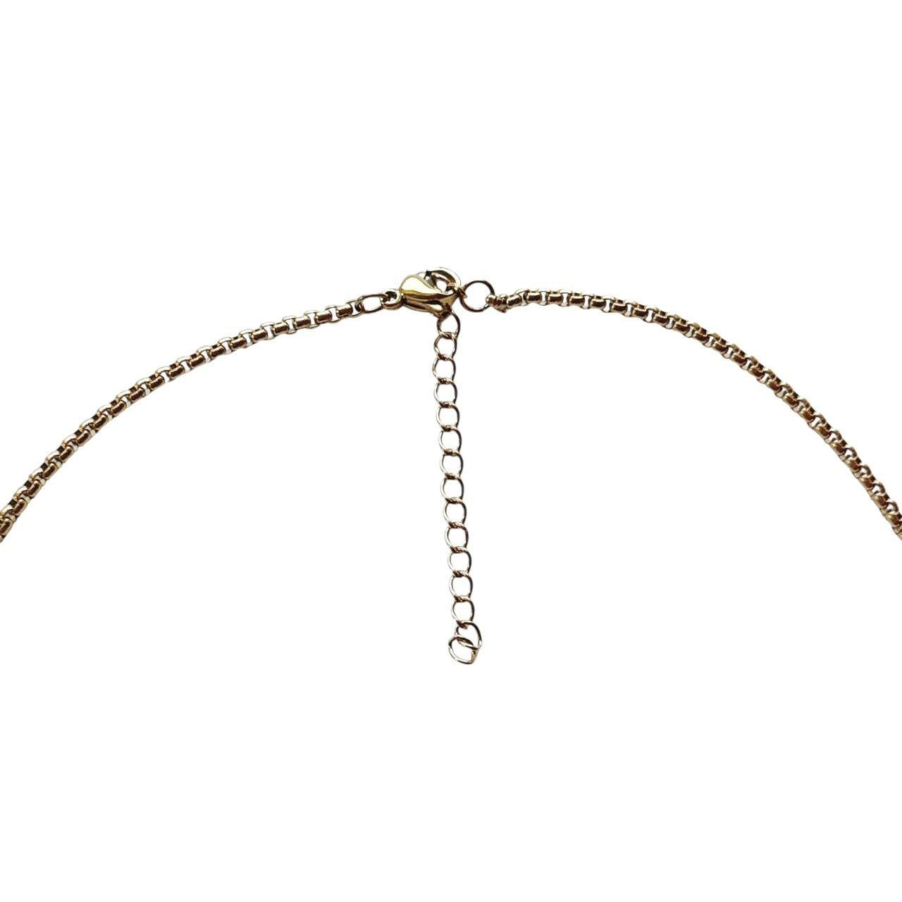 gold double spiral necklace