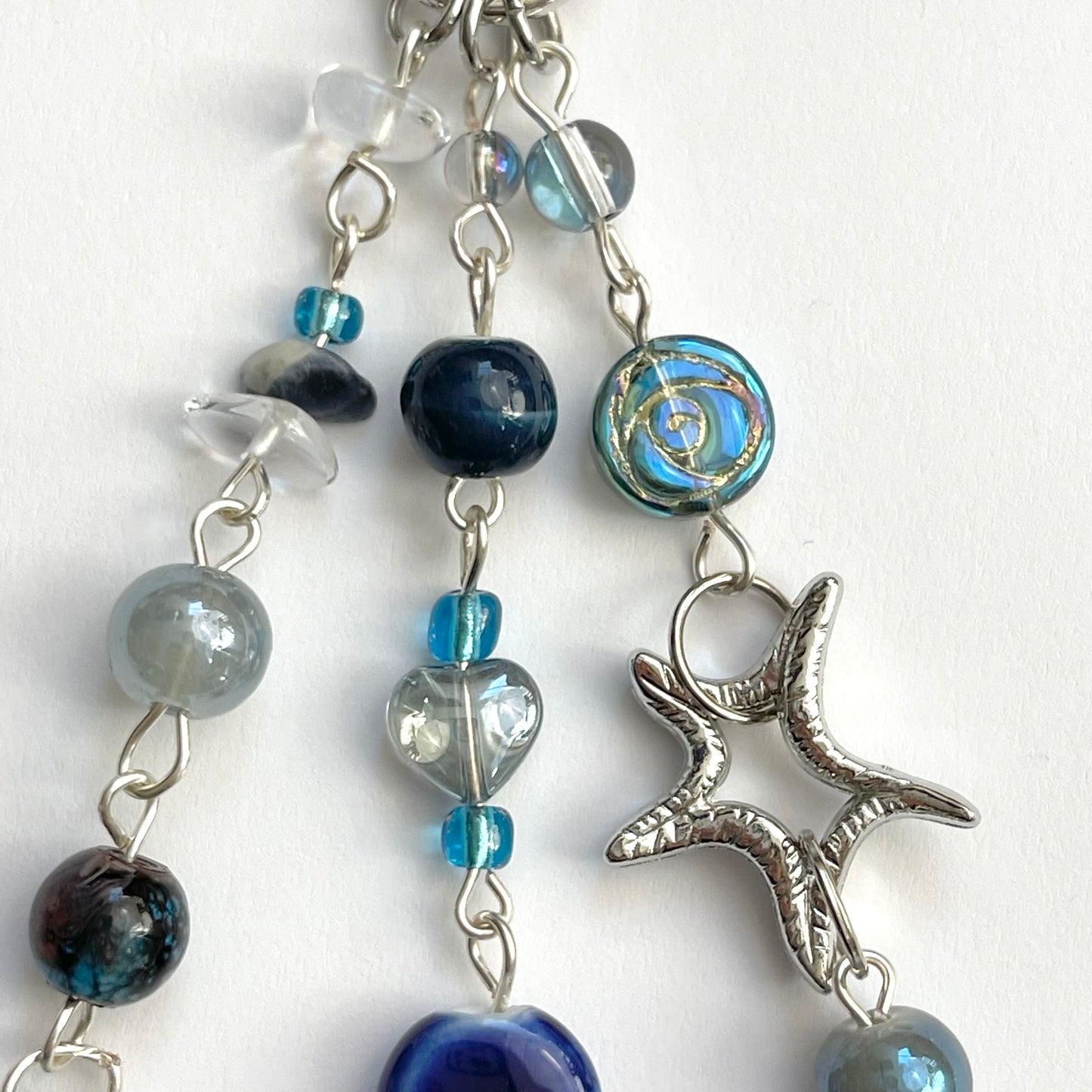 Blue Seahorse Keychain