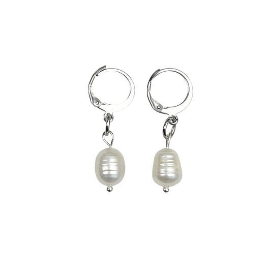 Silver Freshwater Pearl Earrings