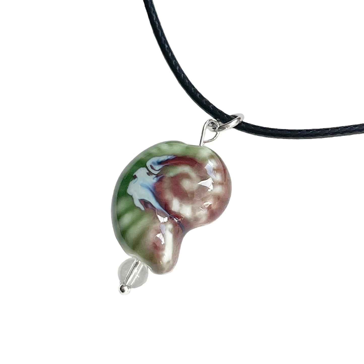 Ceramic Snail Shell Necklace