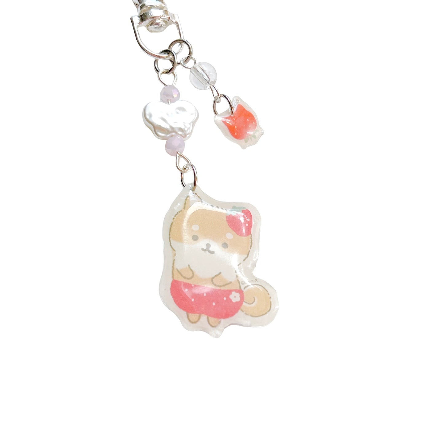 Strawberry Cat Keychain