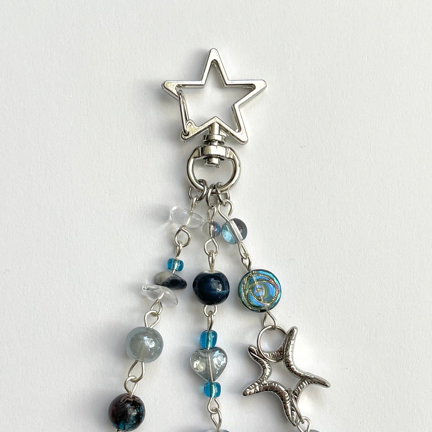 Blue Seahorse Keychain