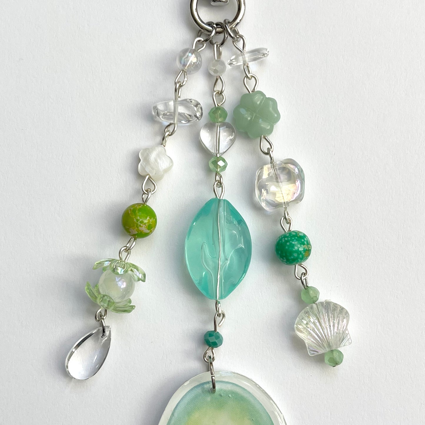 Green Jellyfish Keychain