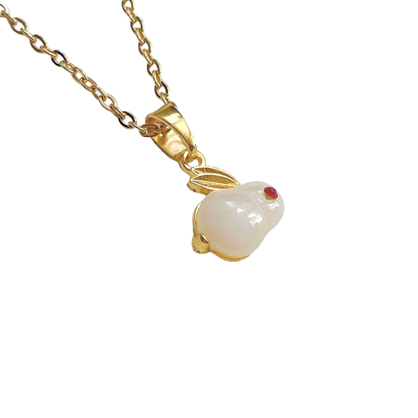 Red & Gold Rabbit Necklace