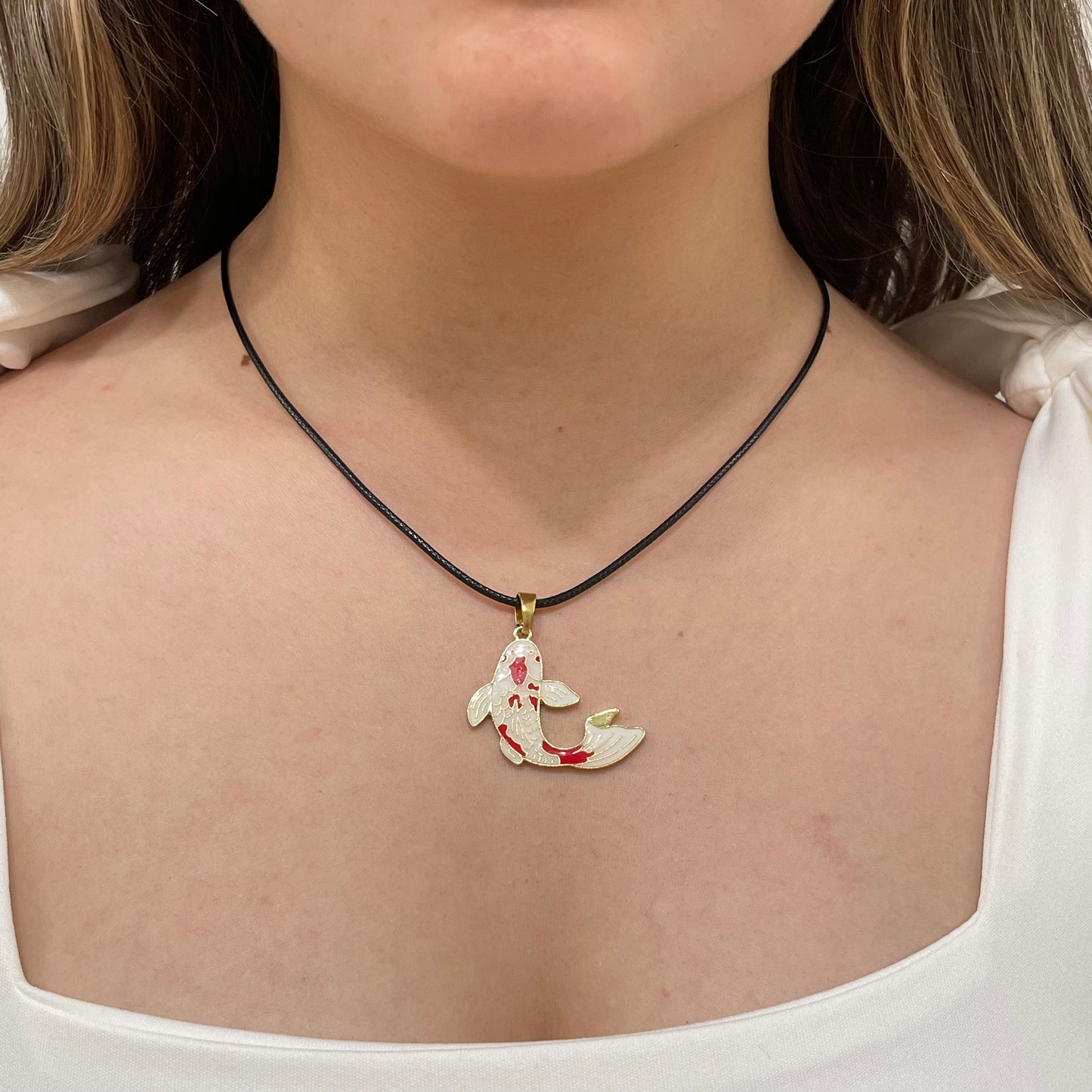 Red Koi Fish Necklace