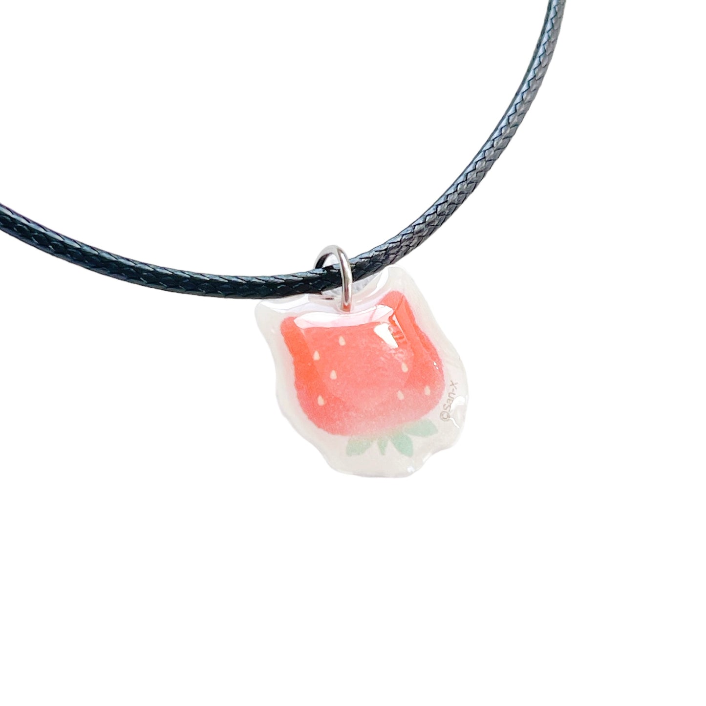 Strawberry Cat Corded Necklace