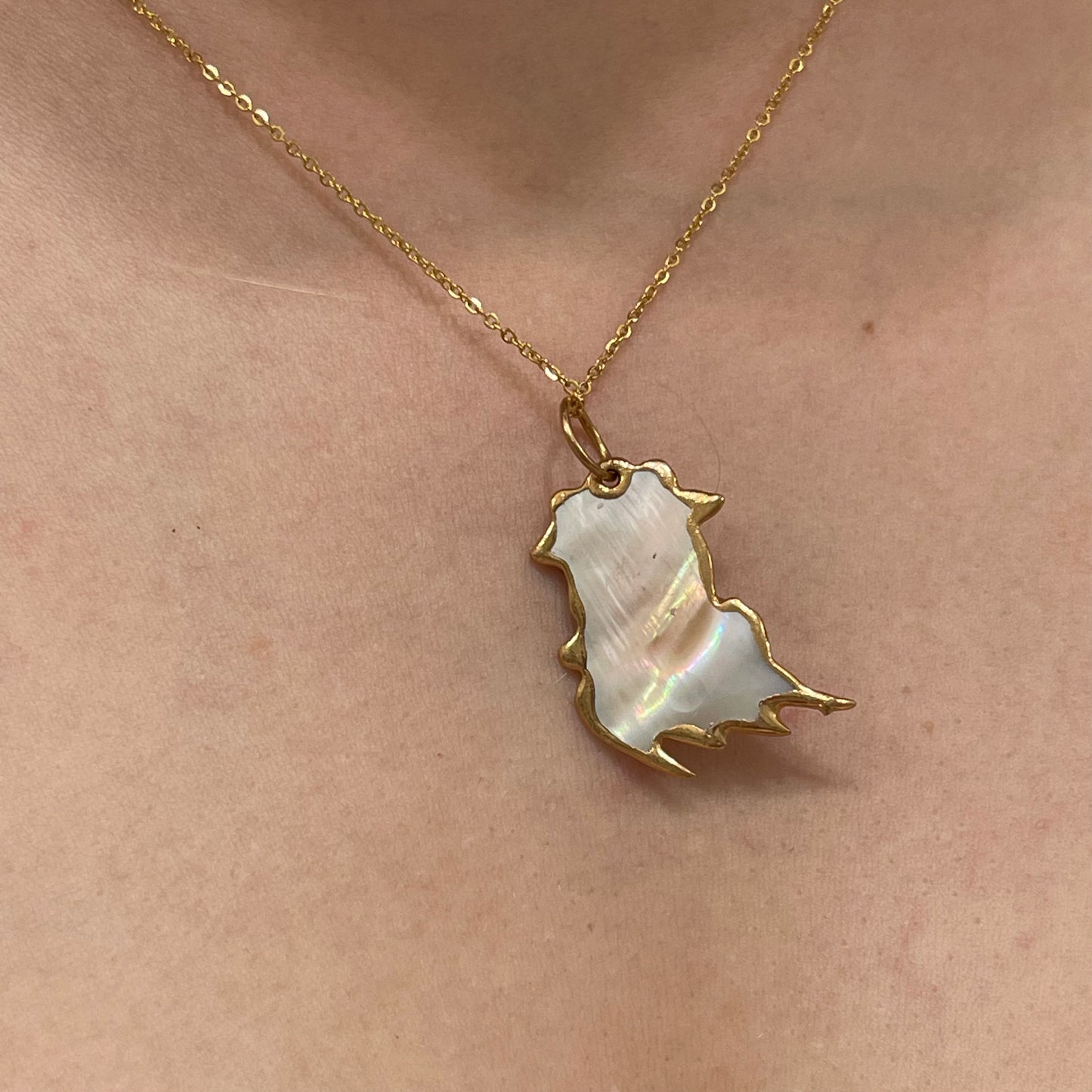 Gold Mother of Pearl Necklace