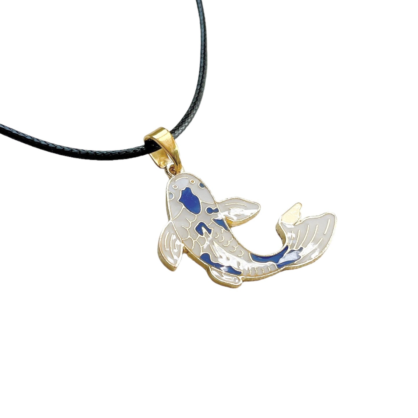 Blue Koi Fish Necklace