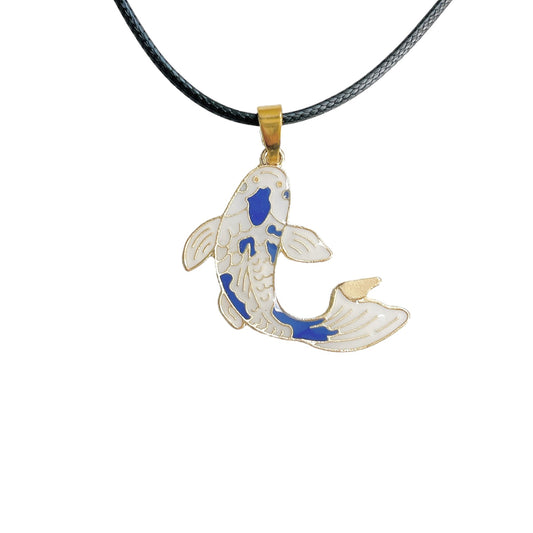 Blue Koi Fish Necklace