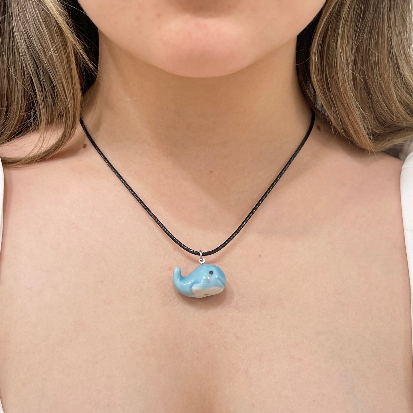 Ceramic Blue Whale Necklace