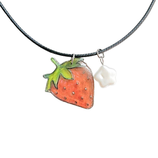 Strawberry Corded Necklace