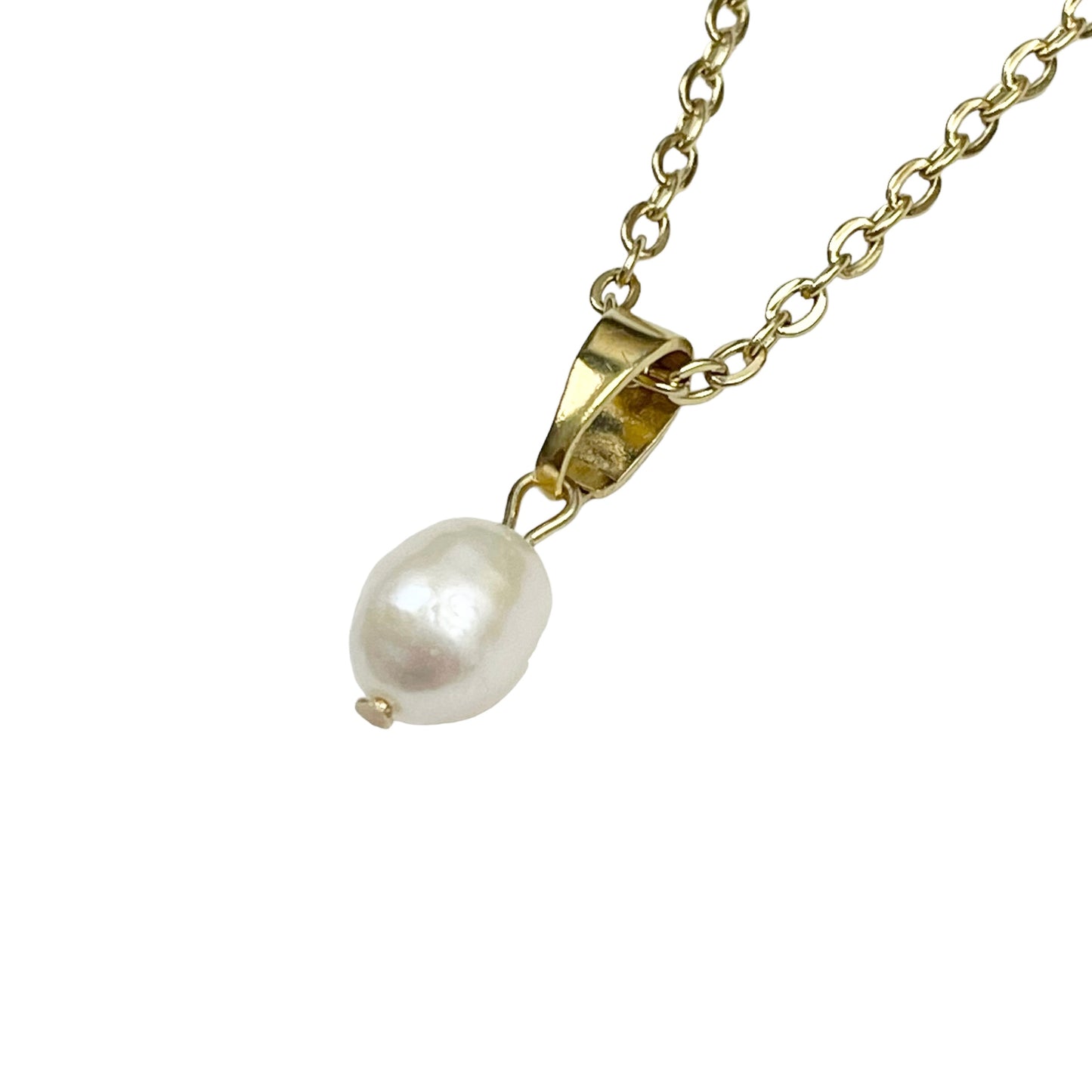 Gold Freshwater Pearl Necklace