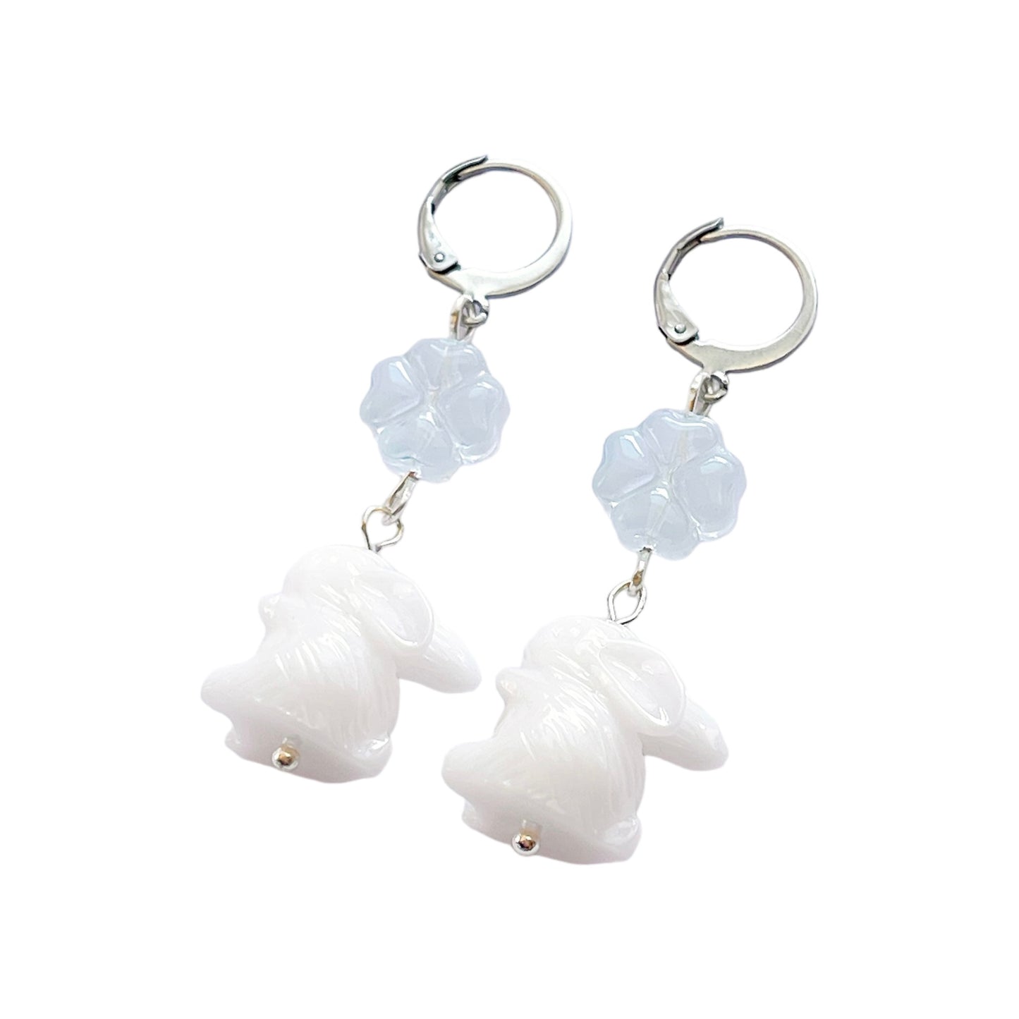 Blue Lucky Bunny Earrings