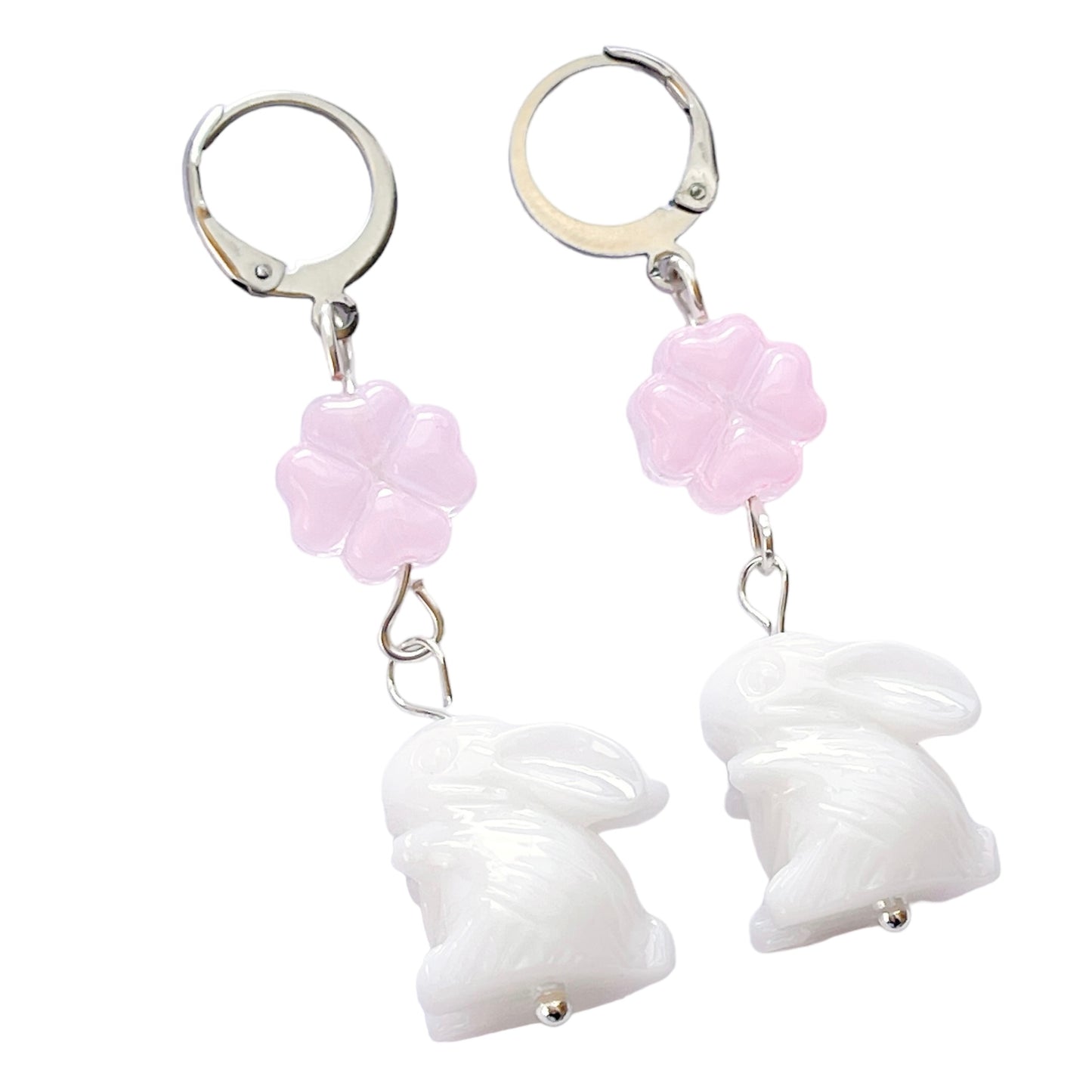 Pink Lucky Bunny Earrings