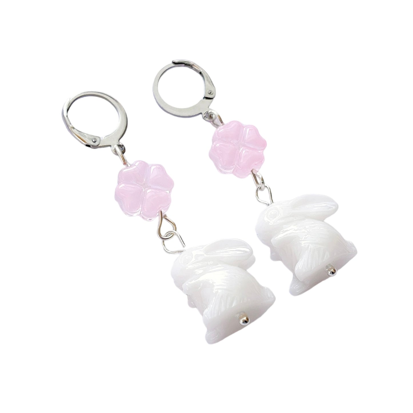 Pink Lucky Bunny Earrings