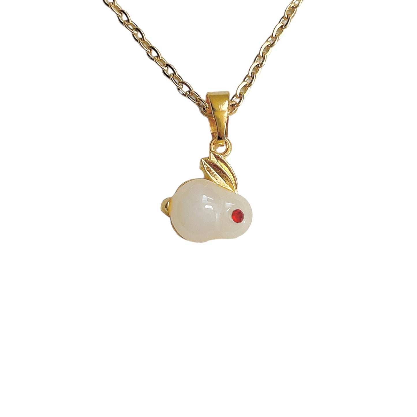 Red & Gold Rabbit Necklace