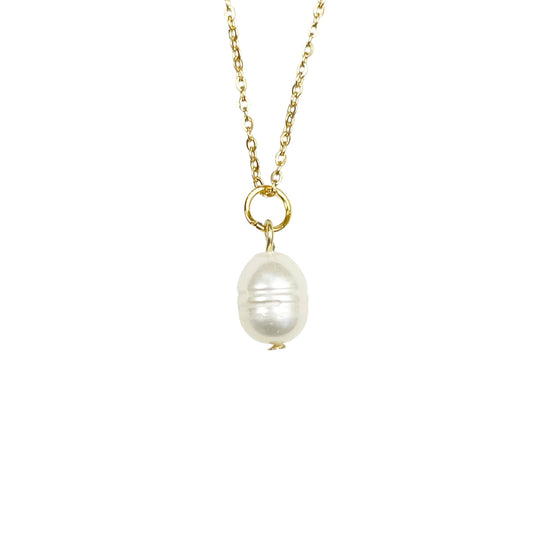 Gold Freshwater Pearl Necklace