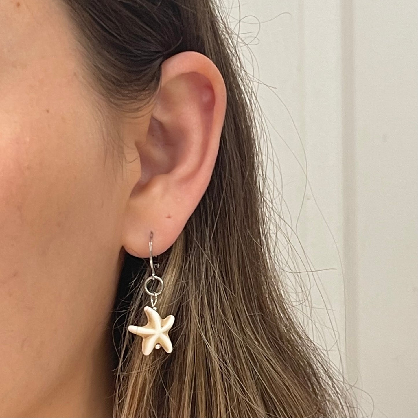 Silver Starfish Earrings