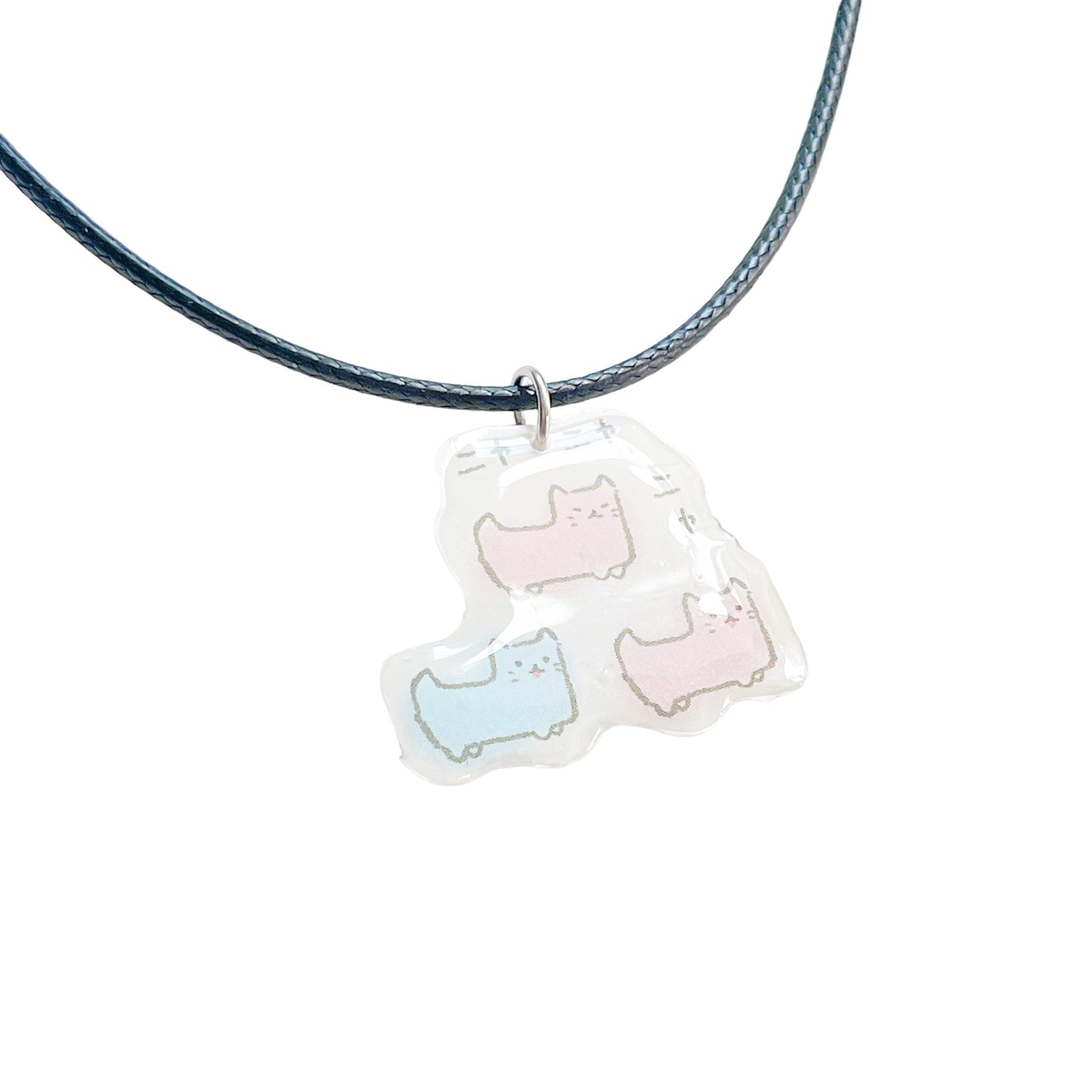 Triple Cats Corded Necklace