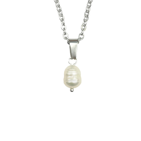 Silver Freshwater Pearl Necklace