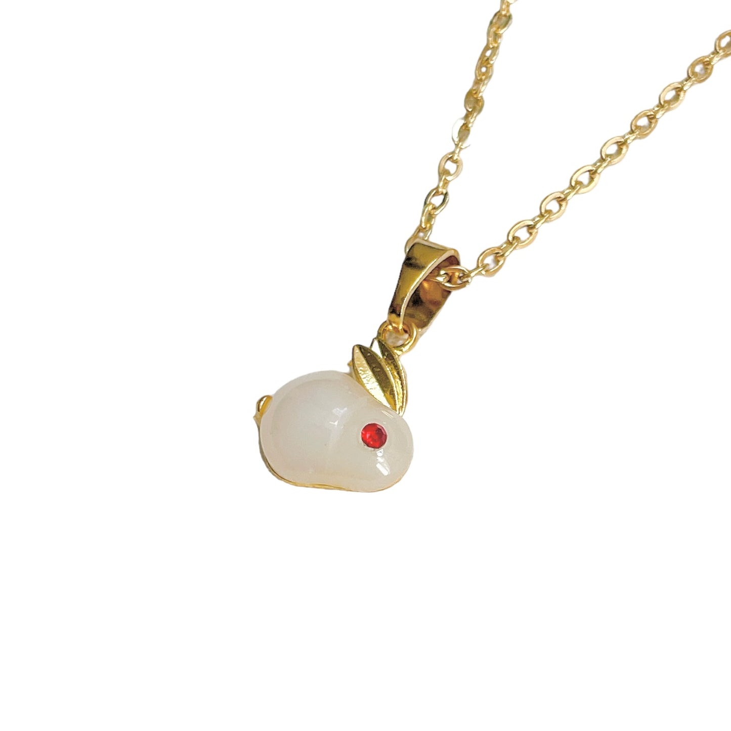 Red & Gold Rabbit Necklace