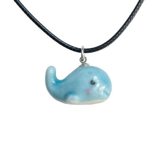 Ceramic Blue Whale Necklace