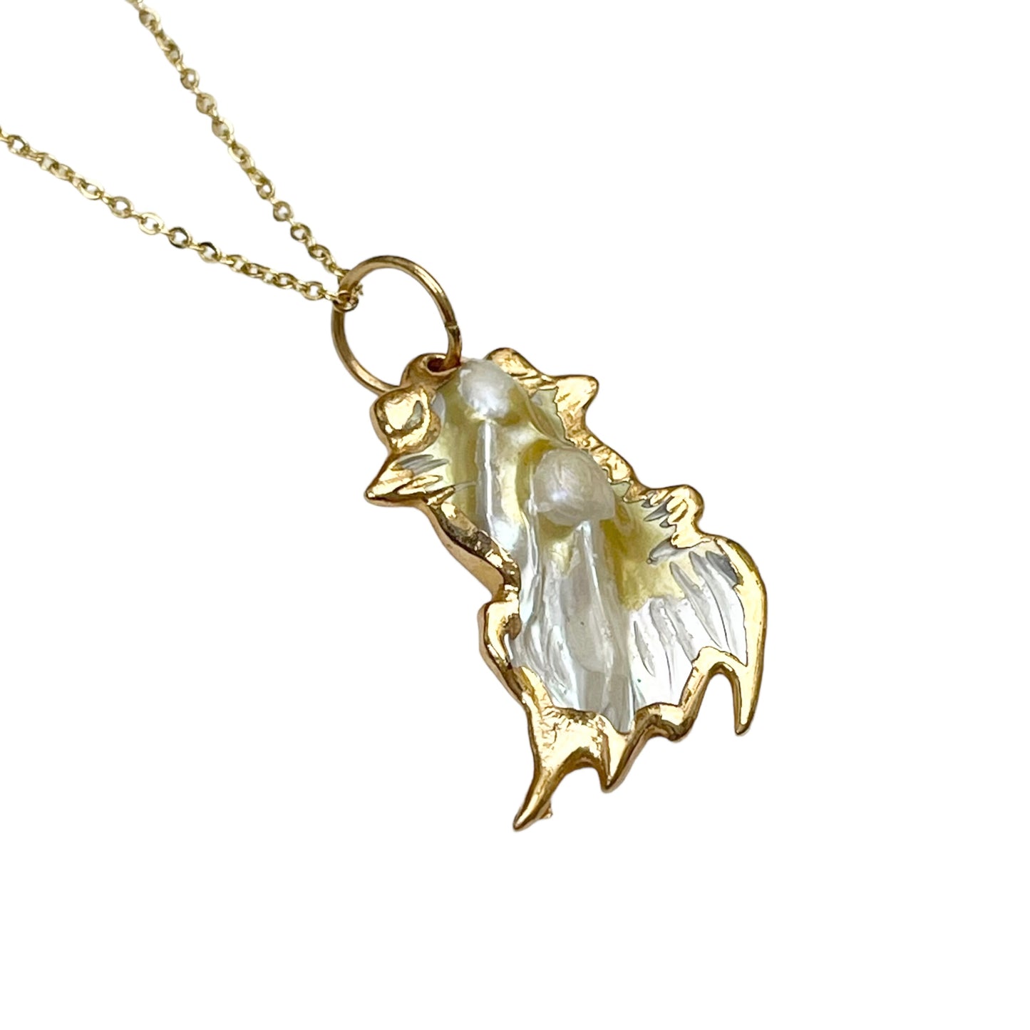 Gold Mother of Pearl Necklace