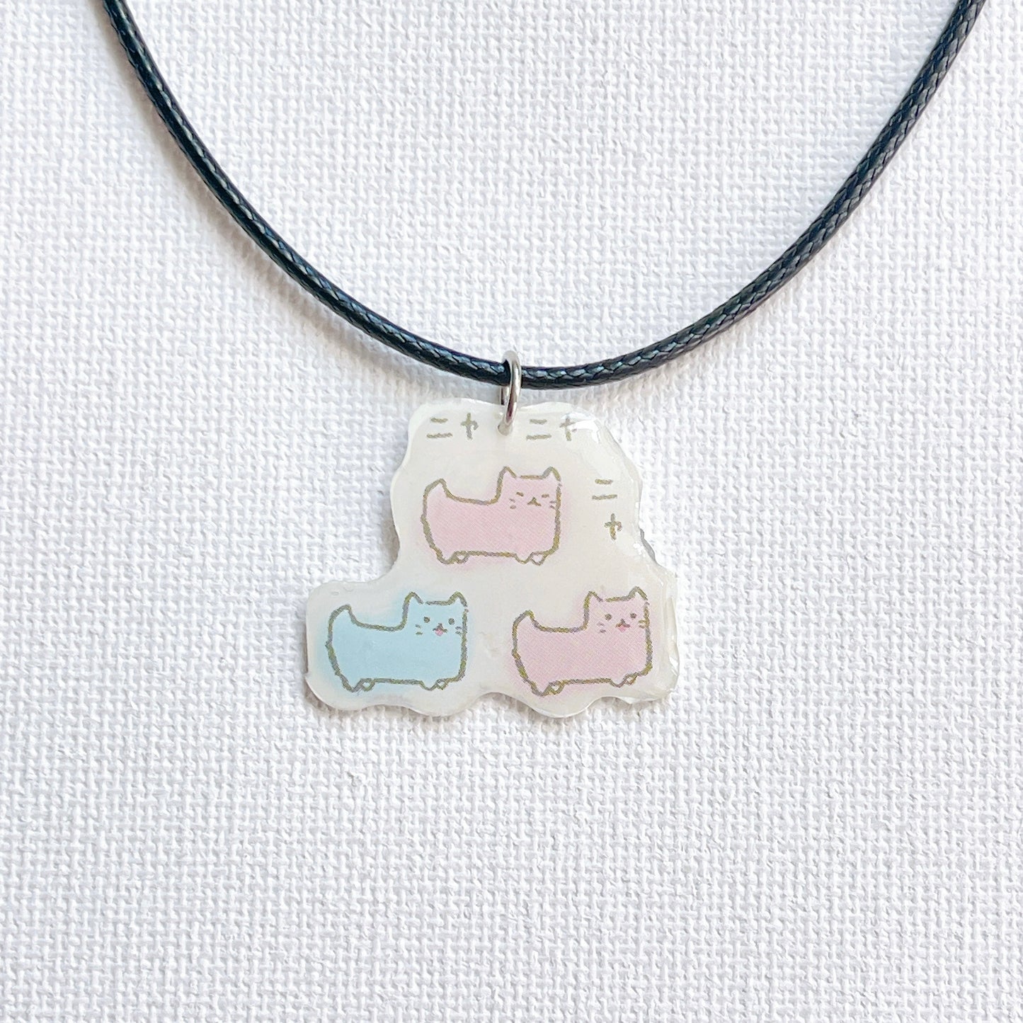 Triple Cats Corded Necklace