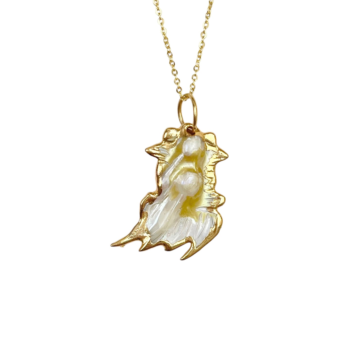 Gold Mother of Pearl Necklace