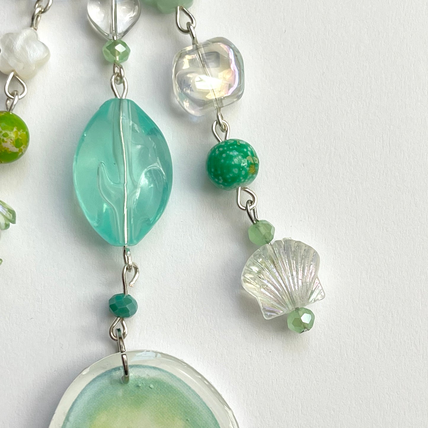 Green Jellyfish Keychain