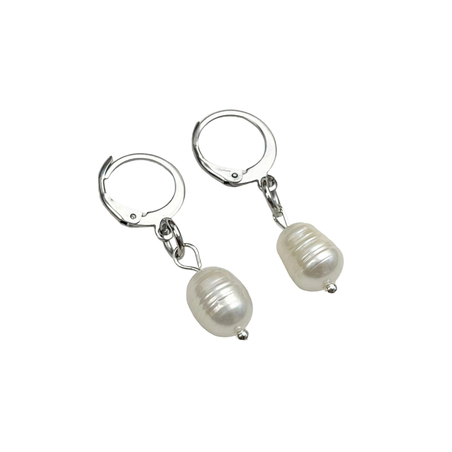 Silver Freshwater Pearl Earrings