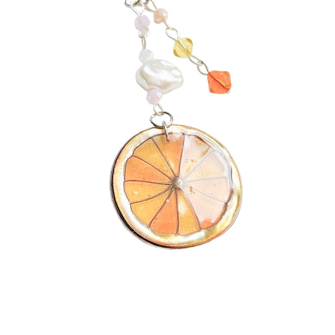 Orange Slice Keychain