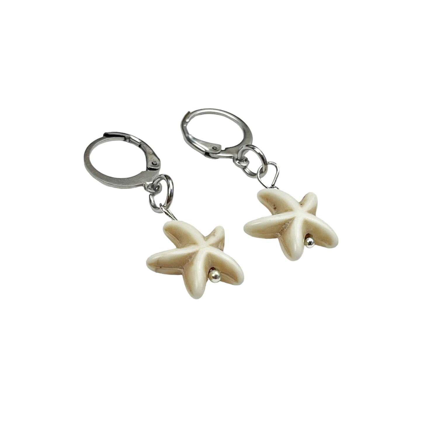 Silver Starfish Earrings