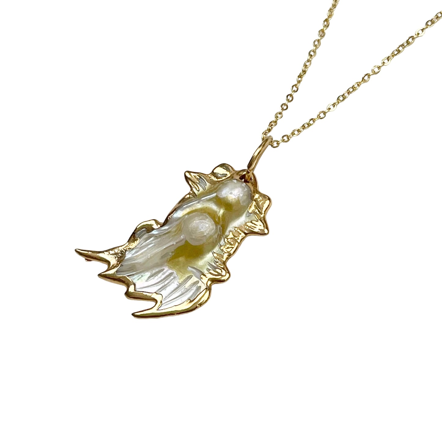 Gold Mother of Pearl Necklace