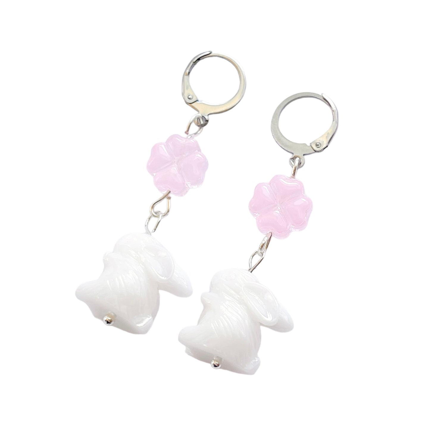 Pink Lucky Bunny Earrings