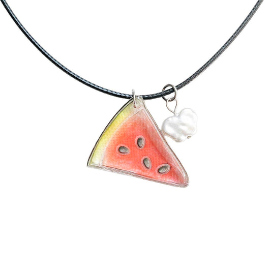 Watermelon Corded Necklace