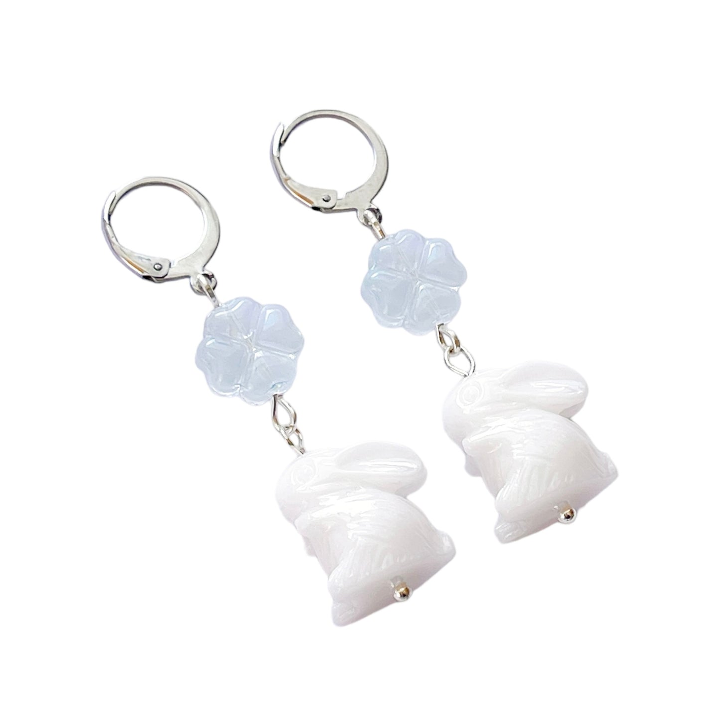 Blue Lucky Bunny Earrings