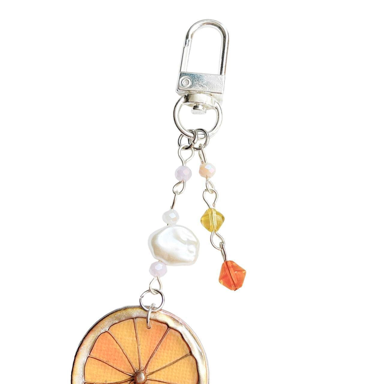 Orange Slice Keychain