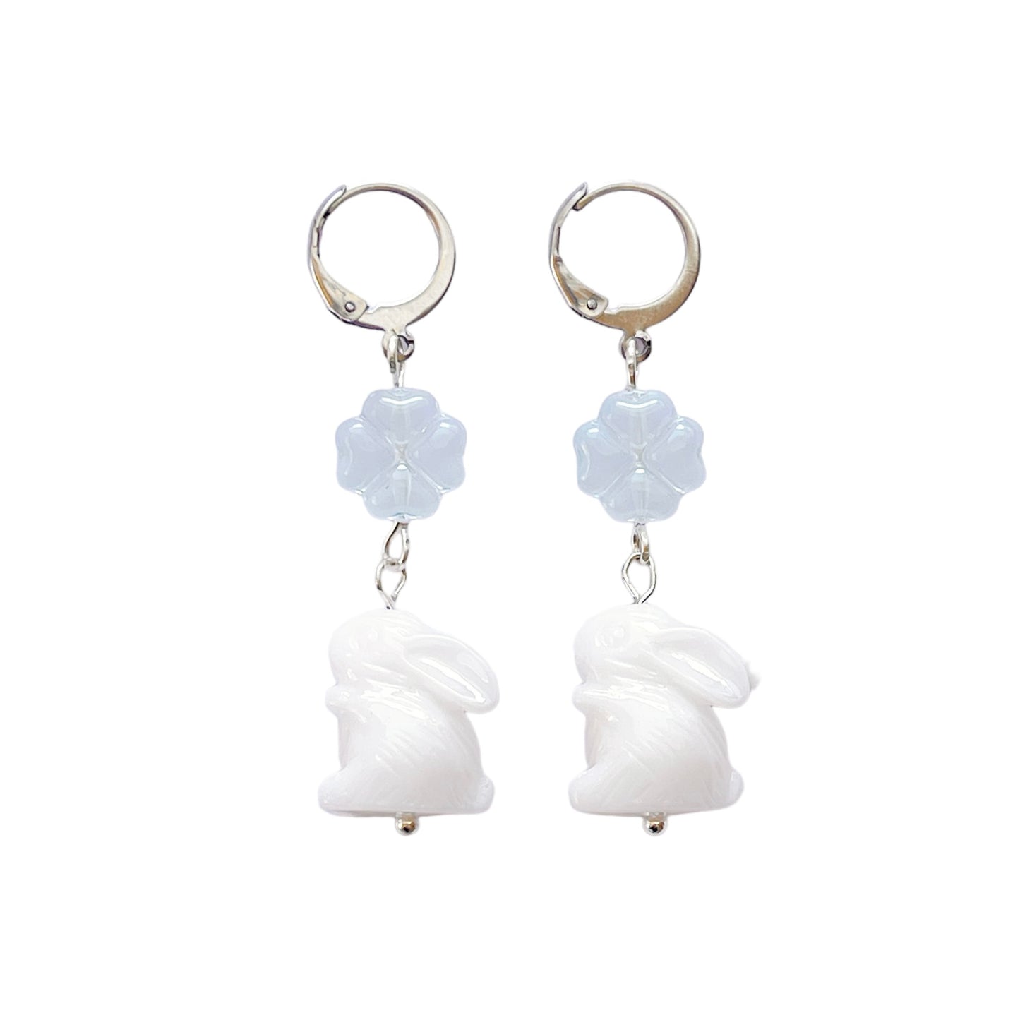 Blue Lucky Bunny Earrings